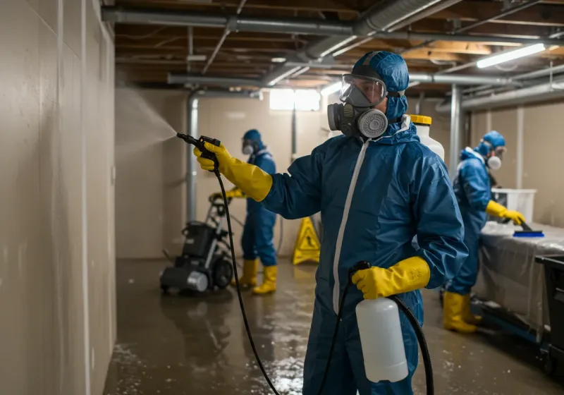 Basement Sanitization and Antimicrobial Treatment process in Annville, KY