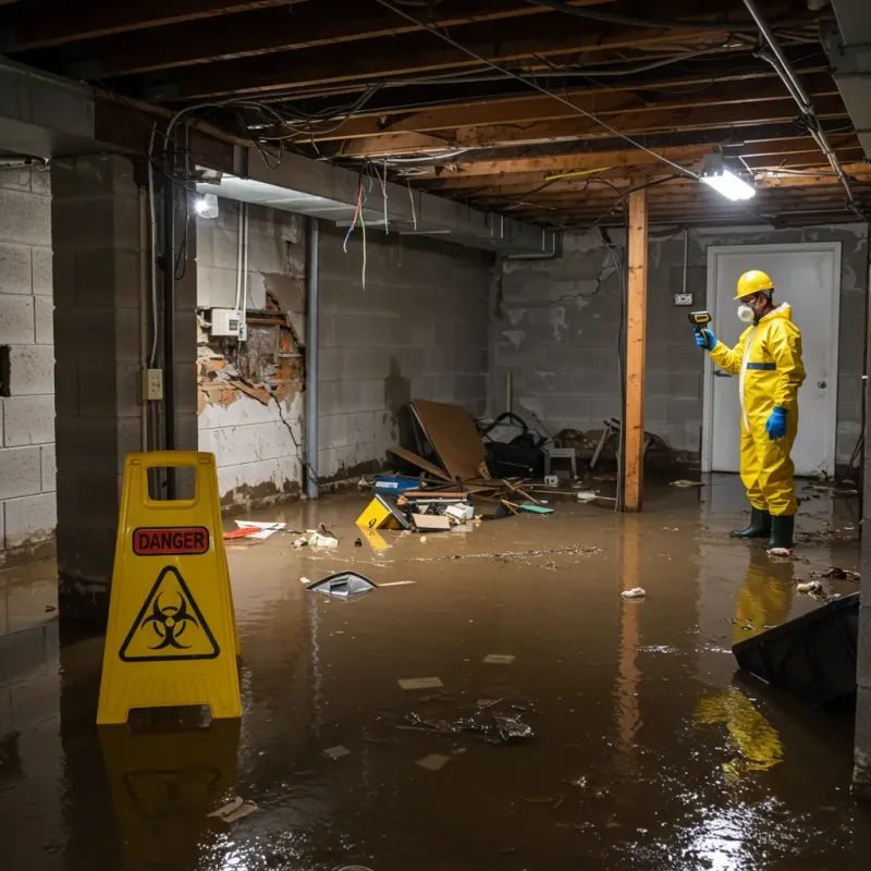 Flooded Basement Electrical Hazard in Annville, KY Property