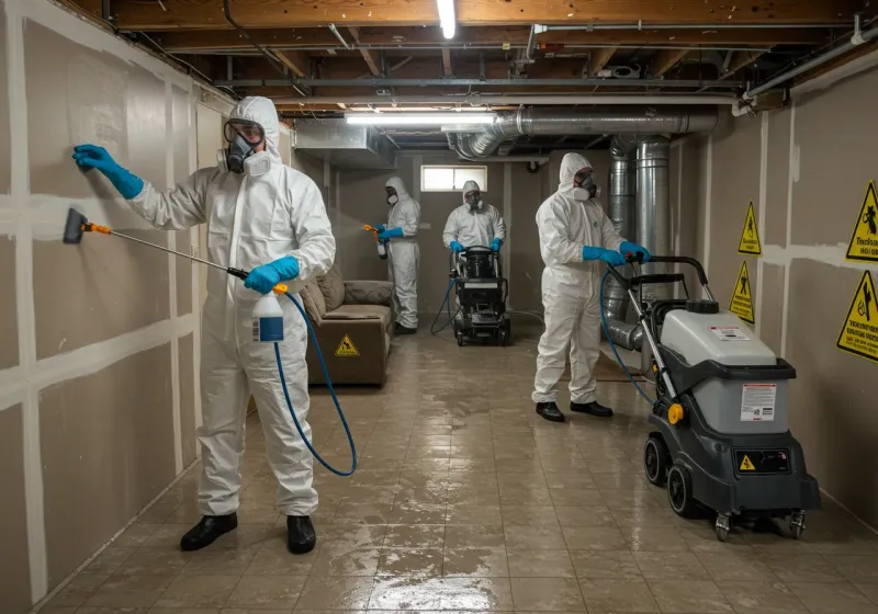 Basement Moisture Removal and Structural Drying process in Annville, KY